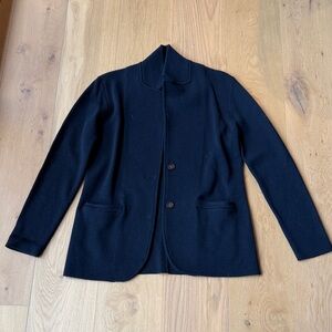 J.Crew Navy Sweater Textured Blazer